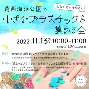 小さなプラスチックを集める会