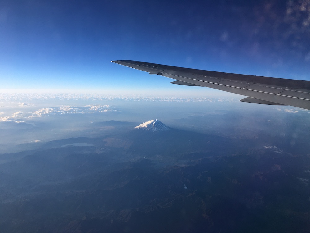 機内からの富士山